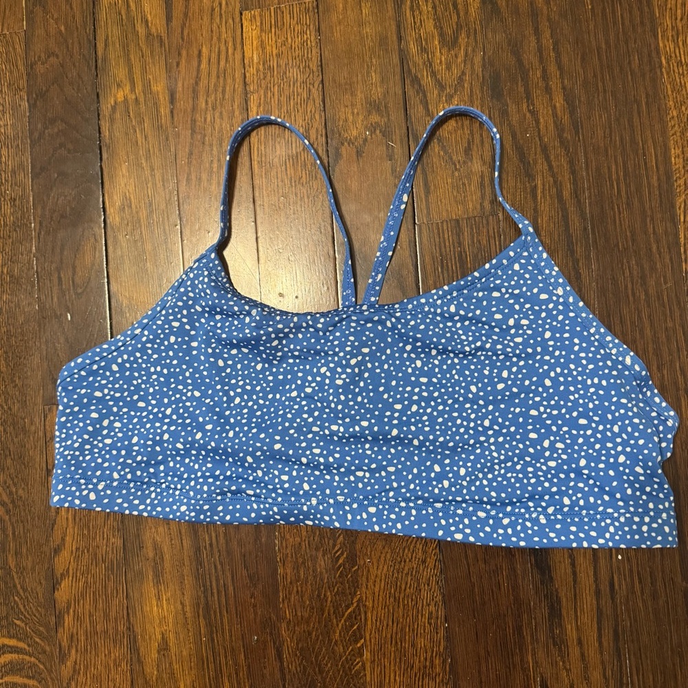 Nike XL sports bra blue with white dots water dots ladies womens racerback XL